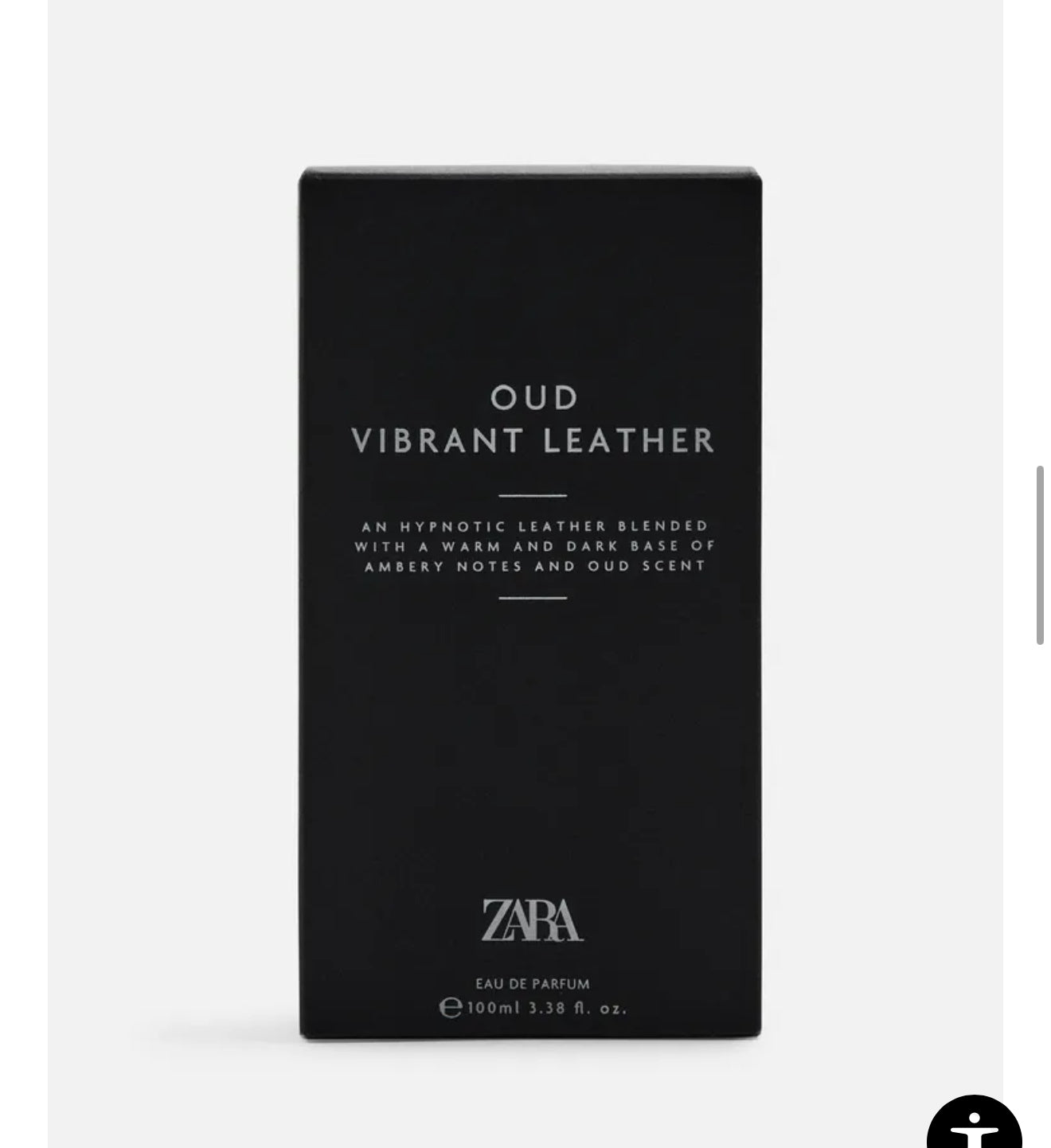 Zara vibrant leather oud EDP 100ml for men