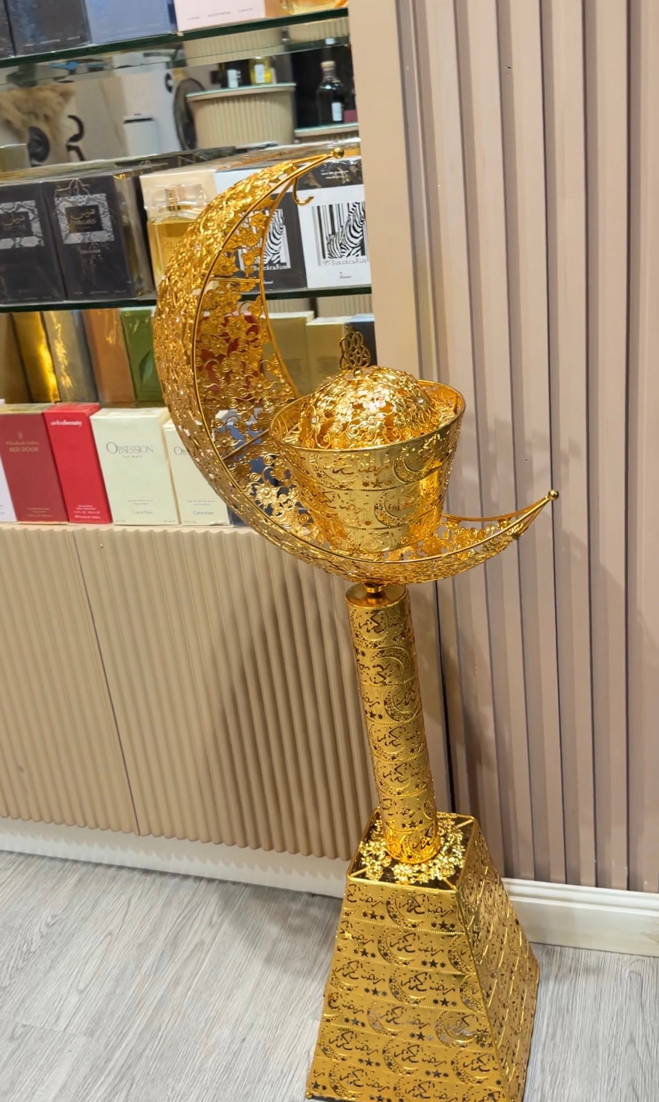 Moon shaped incense burner
