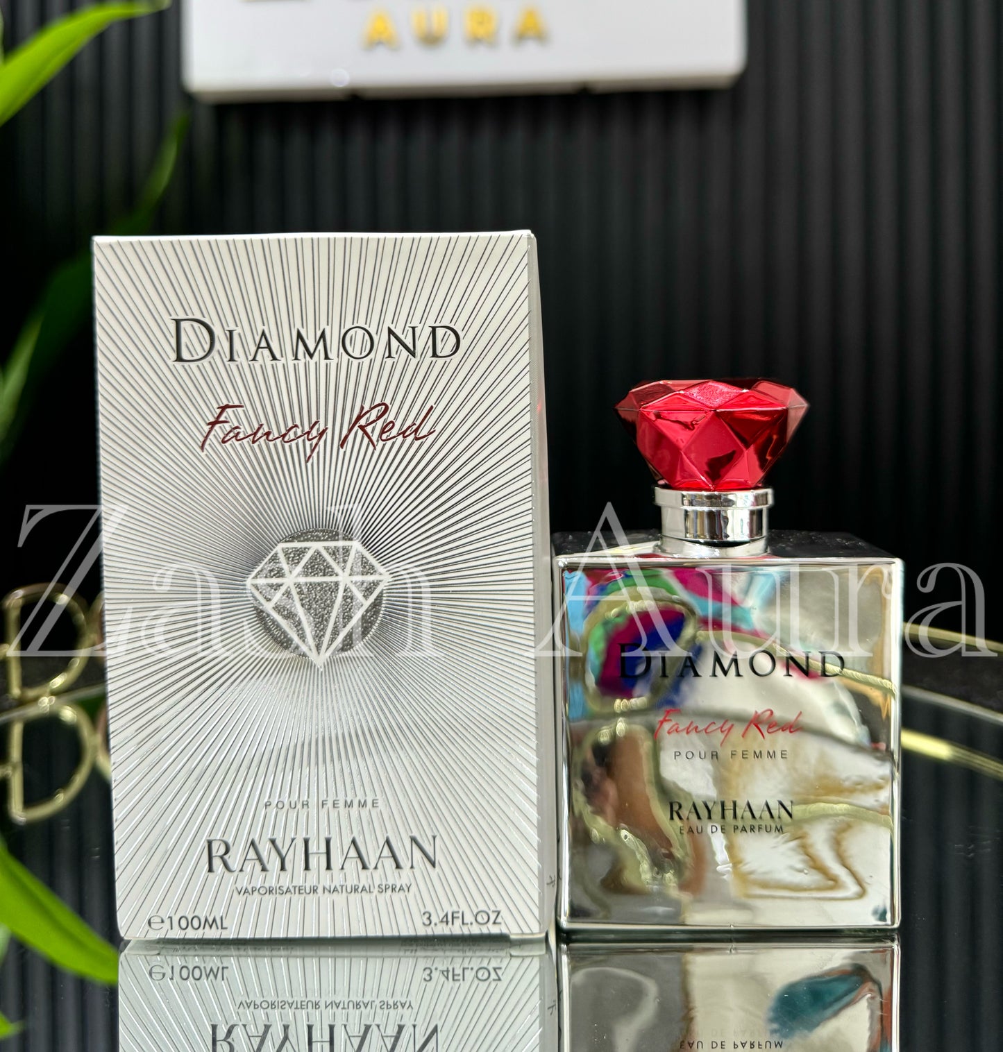 Rayhaan Diamond fancy red edp 100ml for women