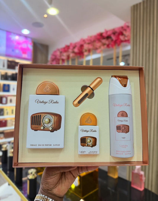 Lattafa Vintage Radio 4-in-1 Giftset 100ml EDP