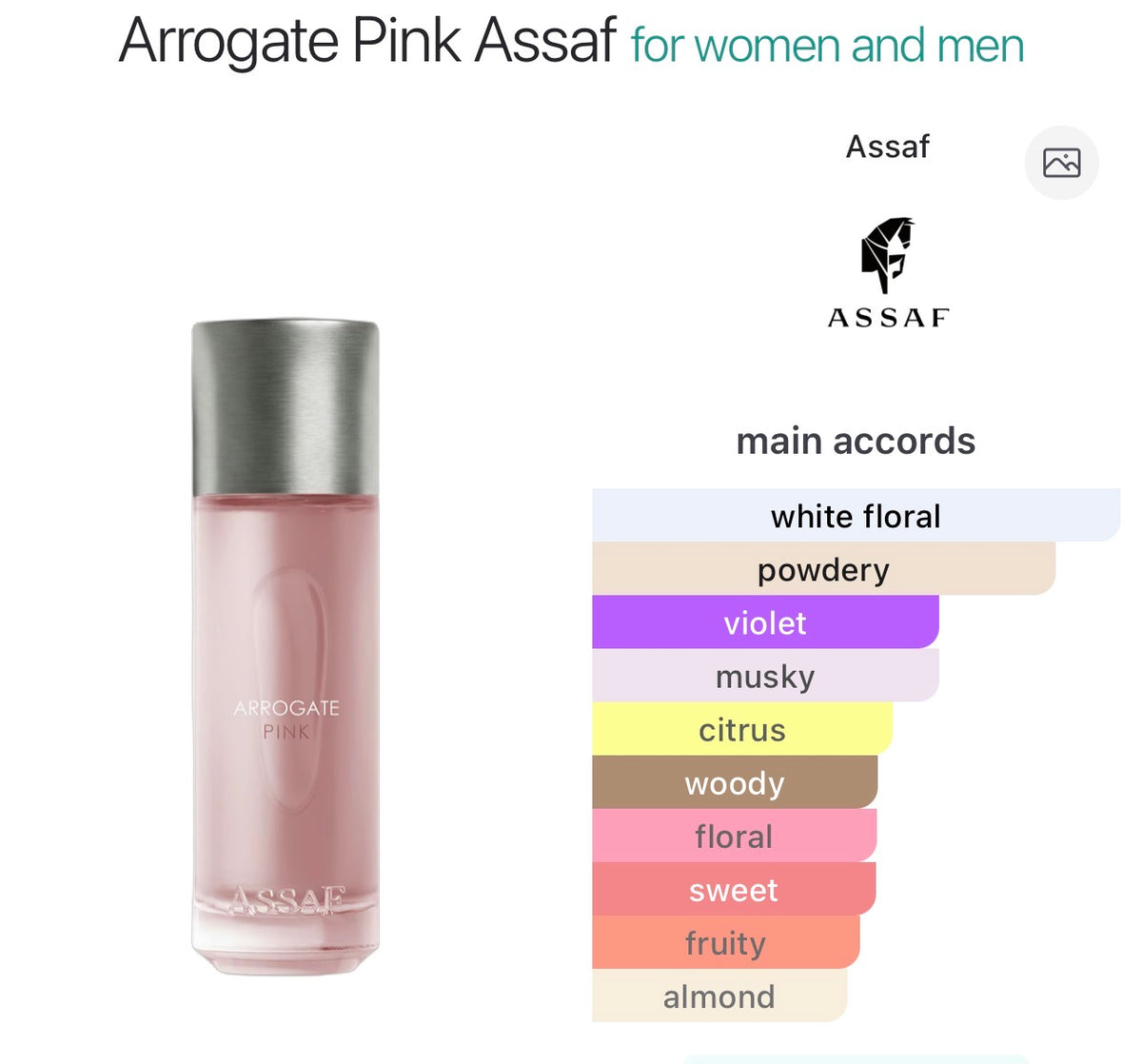 Assaf Arrogate Pink EDP 200ml