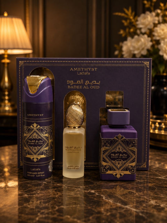 Badee al oud amethyst giftset for women