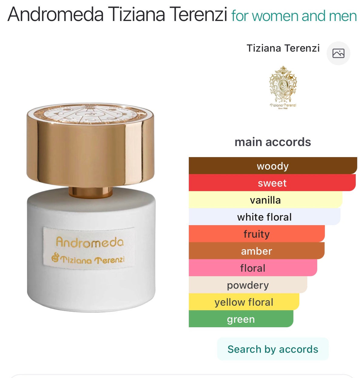 Tiziana Terenzi Andromeda Edp 100ml