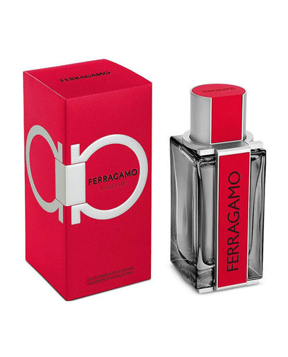 Ferragamo red leather edp 100ml for men