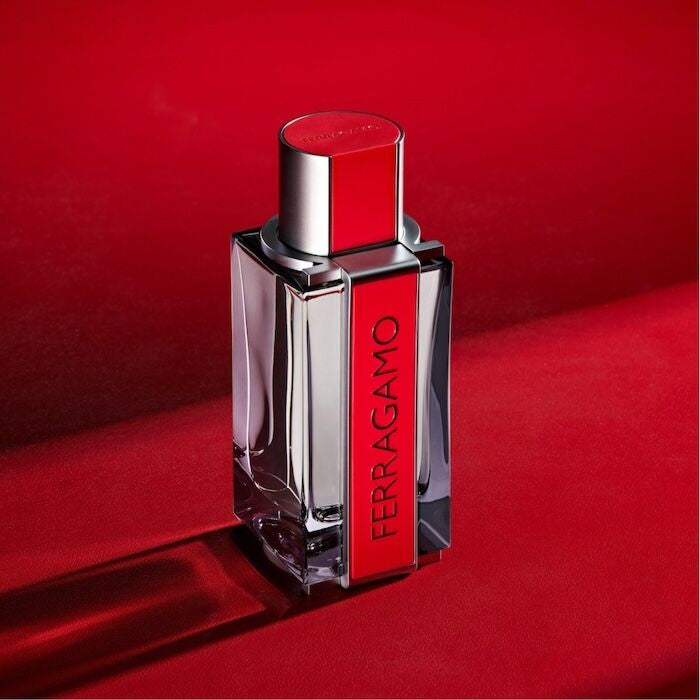 Ferragamo red leather edp 100ml for men