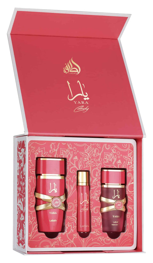 Yara Candy Gift set 100Ml – 12ml – Hair mist