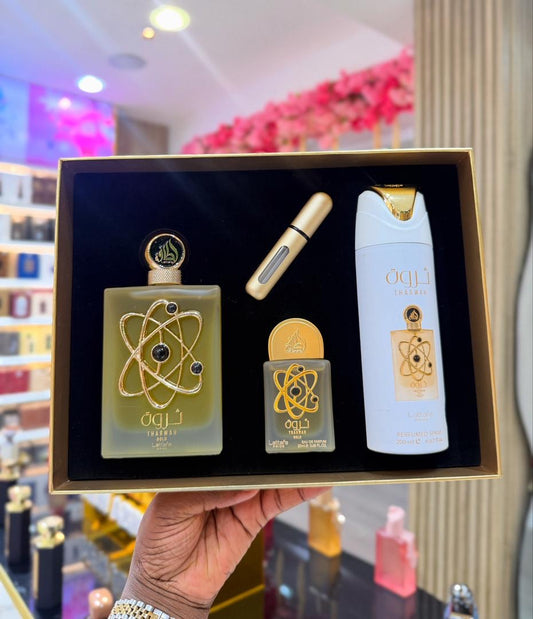 Lattafa Tharwah Gold 4-in-1 Giftset EDP 100ml