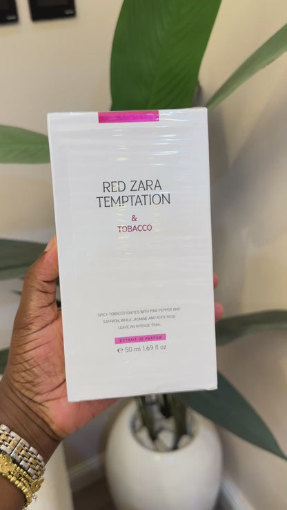 red zara temptation and tobacco 50 ml Concentrated Perfume Extract 1.70 OZ New reinforcing the warm and enveloping trail Zara Temptation Tobacco vs Baccarat