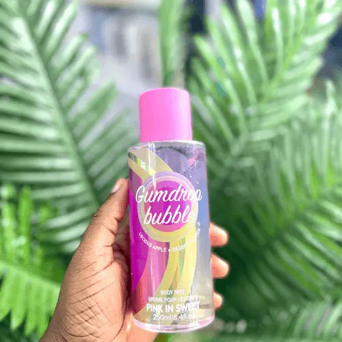 pink in sweet gumdrop bubble body mist