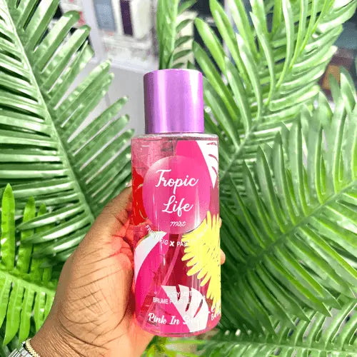 pink in sweet tropic life body mist